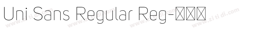 Uni Sans Regular Reg字体转换